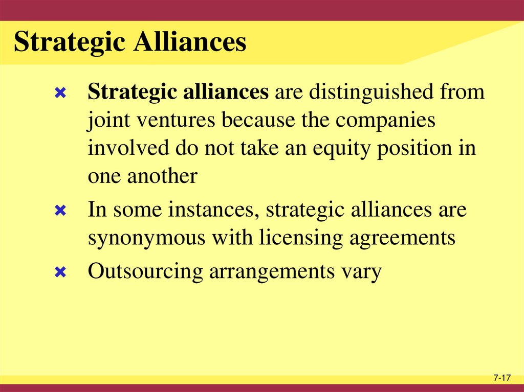 Strategic Alliances
