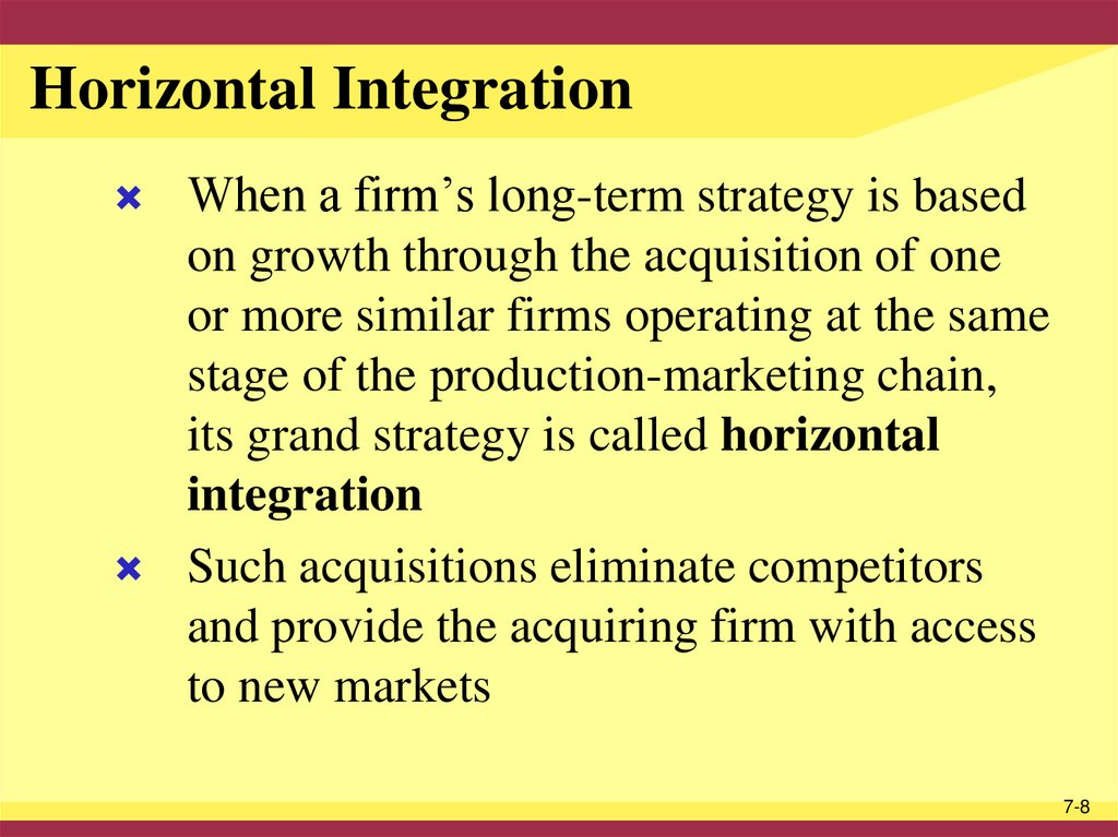 Horizontal Integration