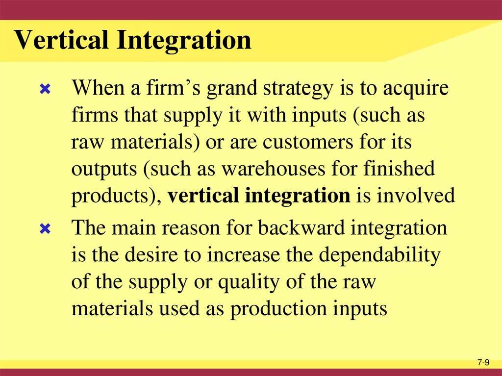 Vertical Integration