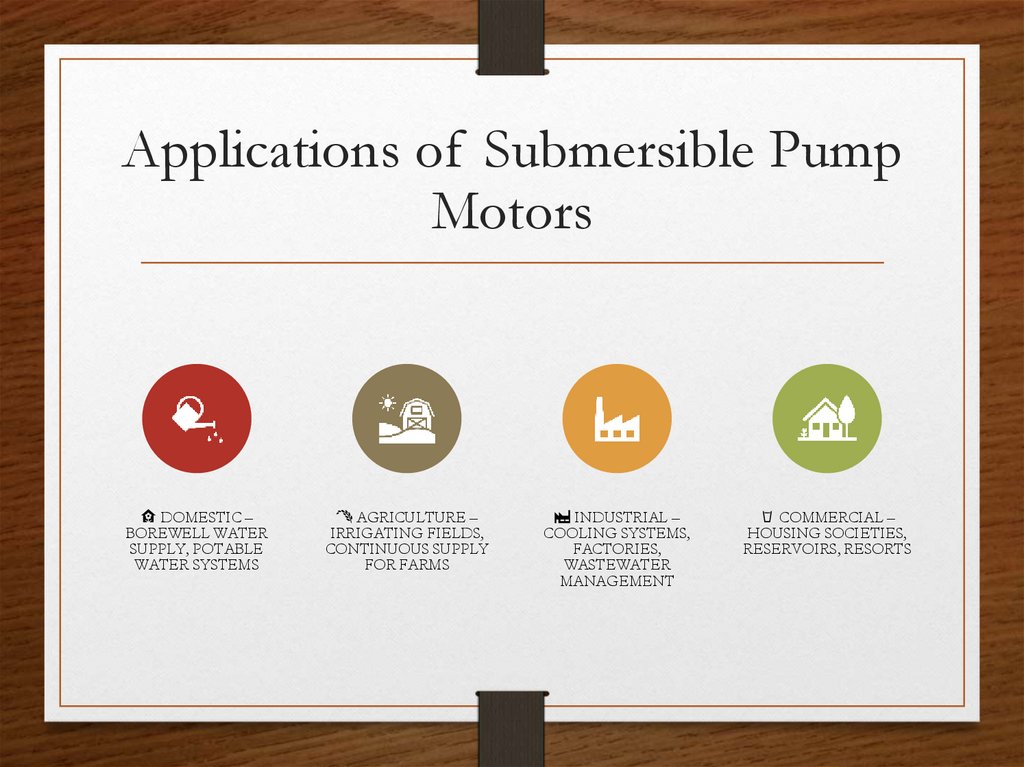 Applications of Submersible Pump Motors