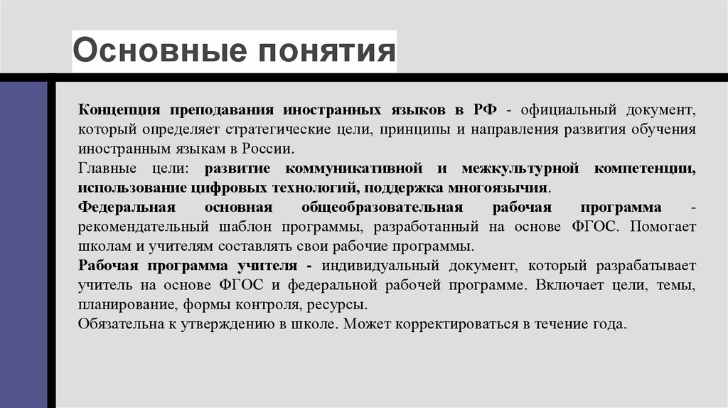 Основные понятия