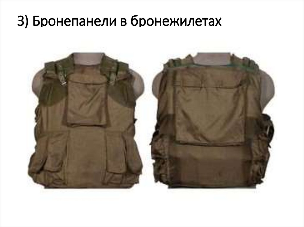 З) Бронепанели в бронежилетах