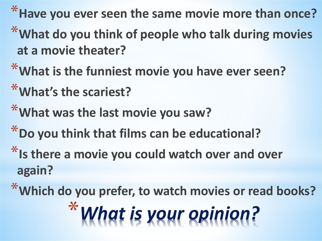 What is your opinion?