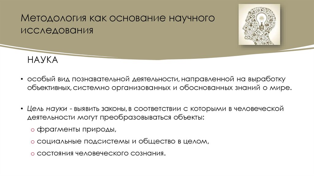 Методология как основание научного исследования