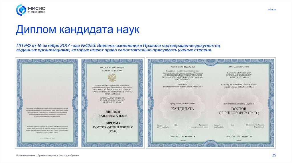 Диплом кандидата наук