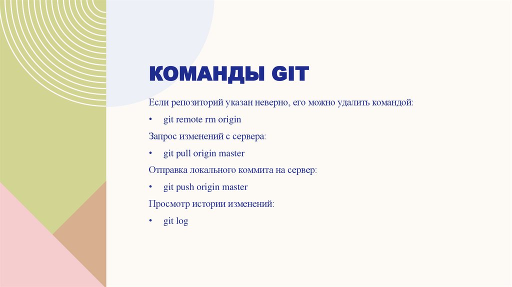 Команды GIT