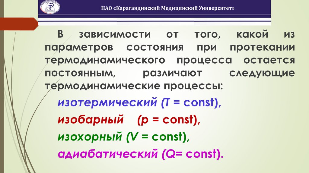 Основные понятия химической термодинамики