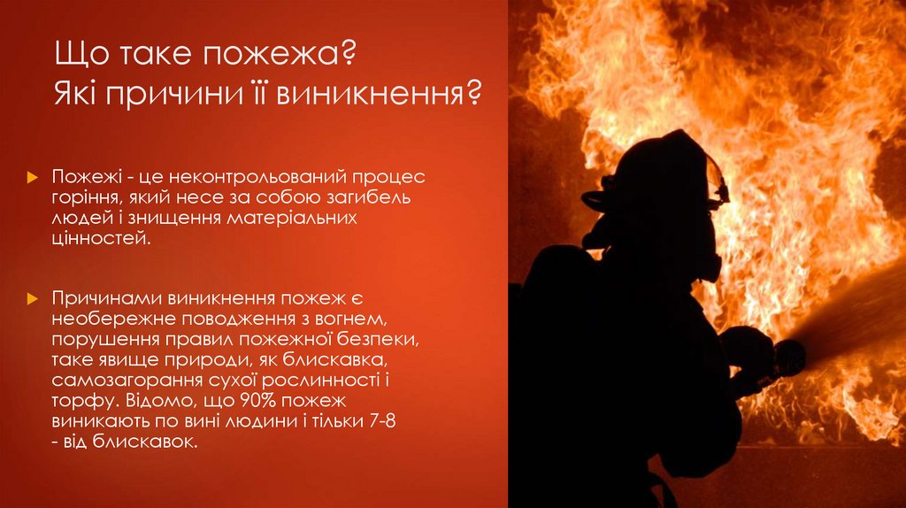 Що таке пожежа? Які причини її виникнення?