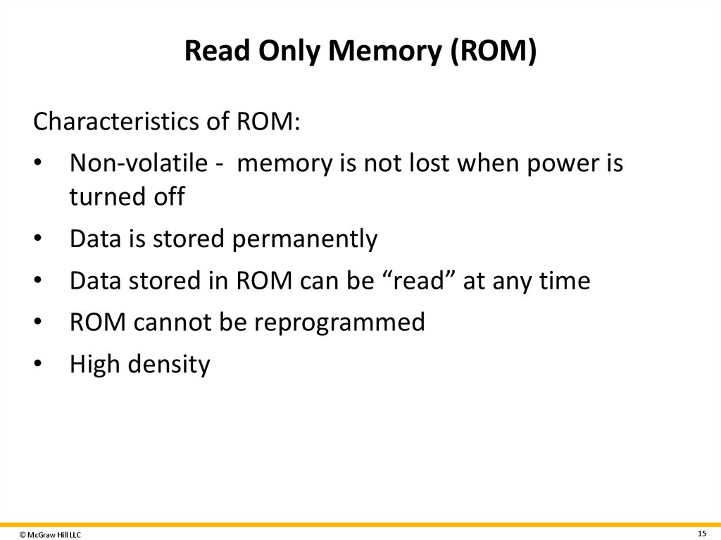 Read Only Memory (ROM)