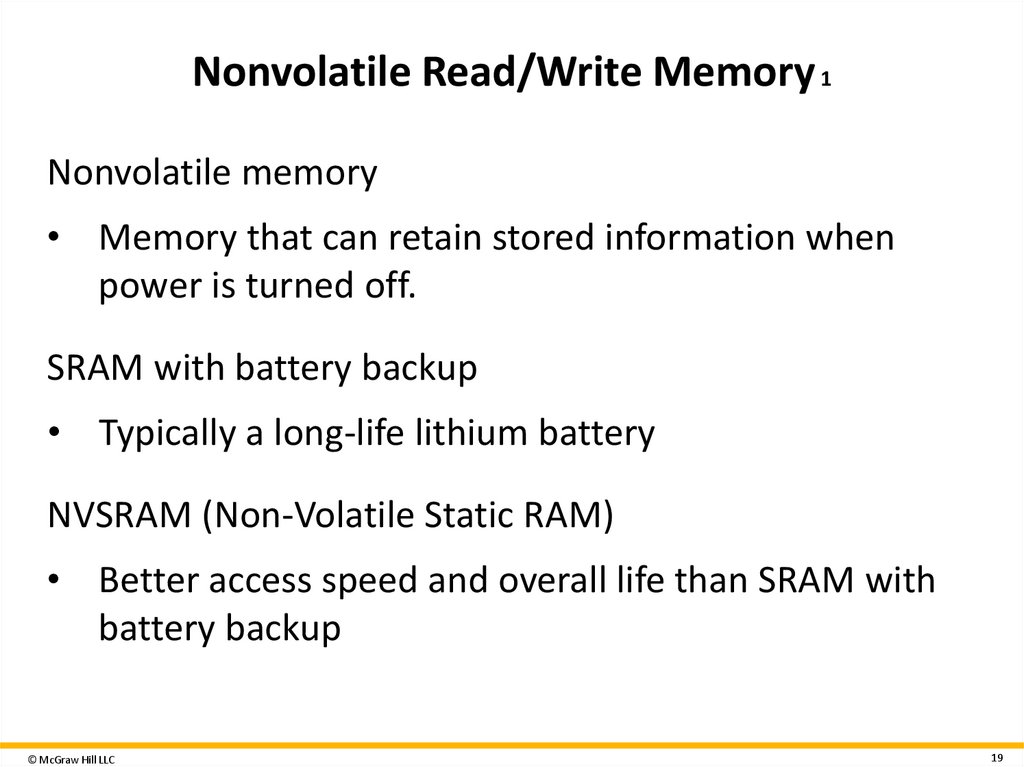 Nonvolatile Read/Write Memory 1