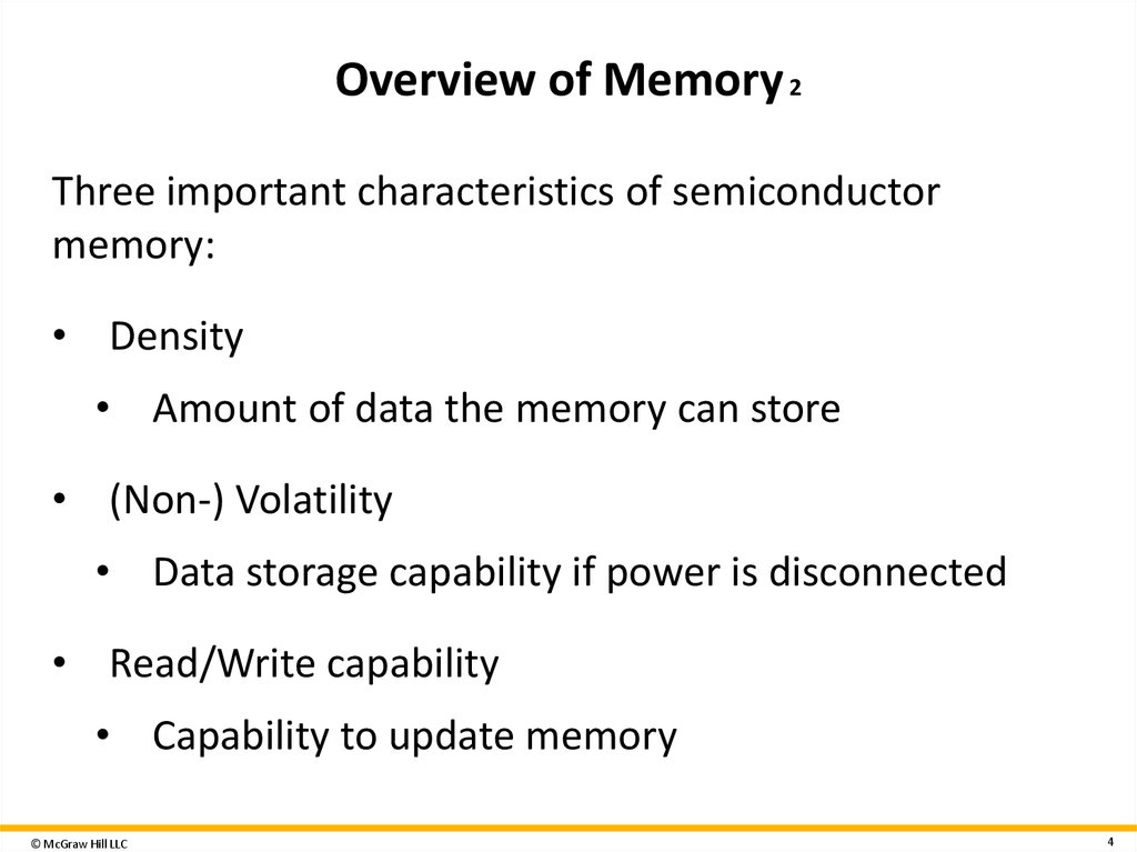 Overview of Memory 2