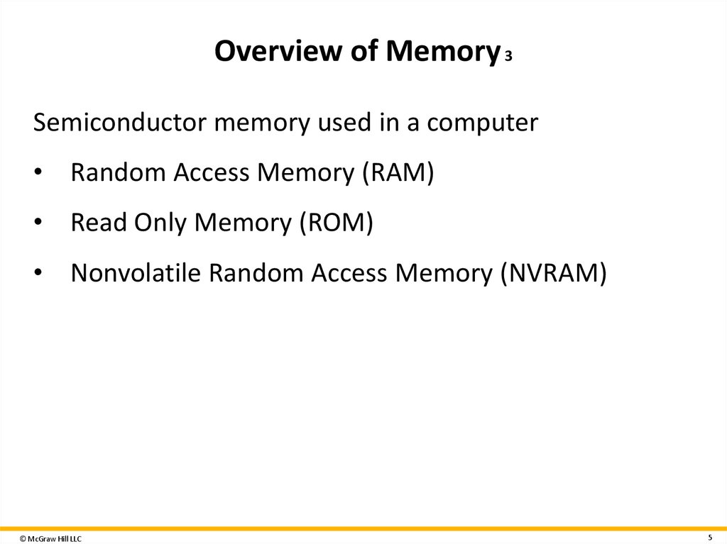 Overview of Memory 3