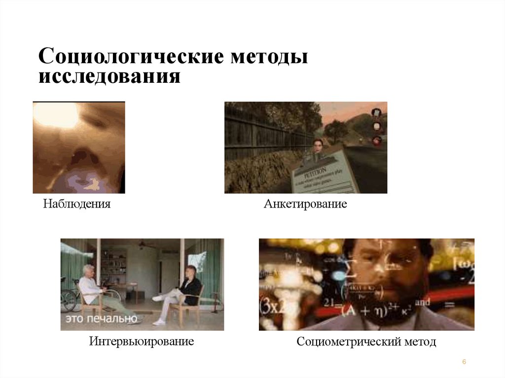 Социологические методы исследования