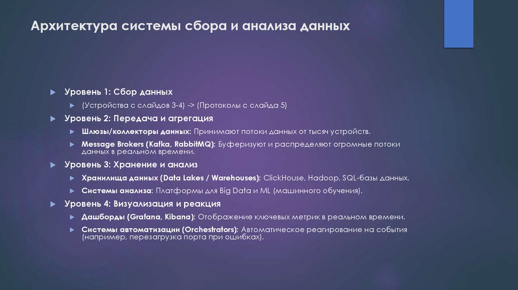 Архитектура системы сбора и анализа данных