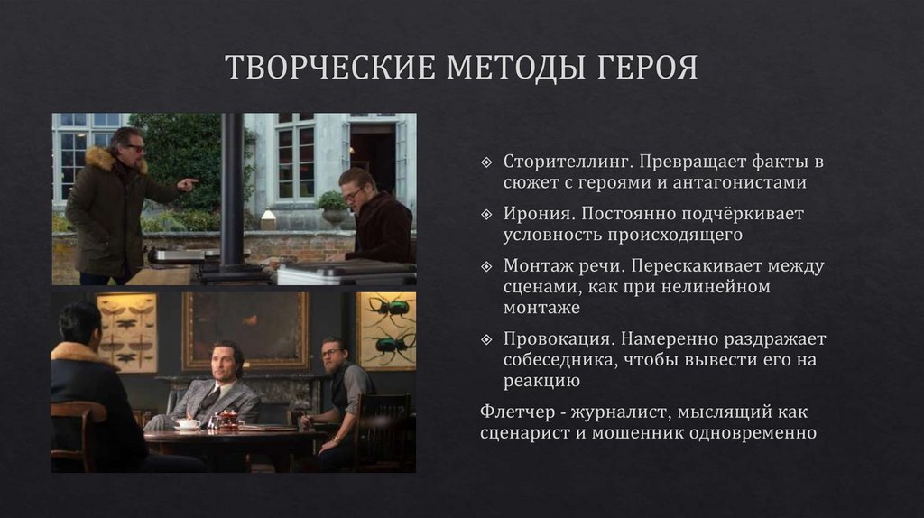 ТВОРЧЕСКИЕ МЕТОДЫ ГЕРОЯ