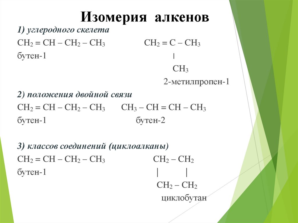 Изомерия алкенов
