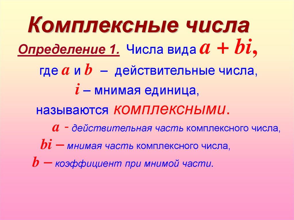 Комплексные числа