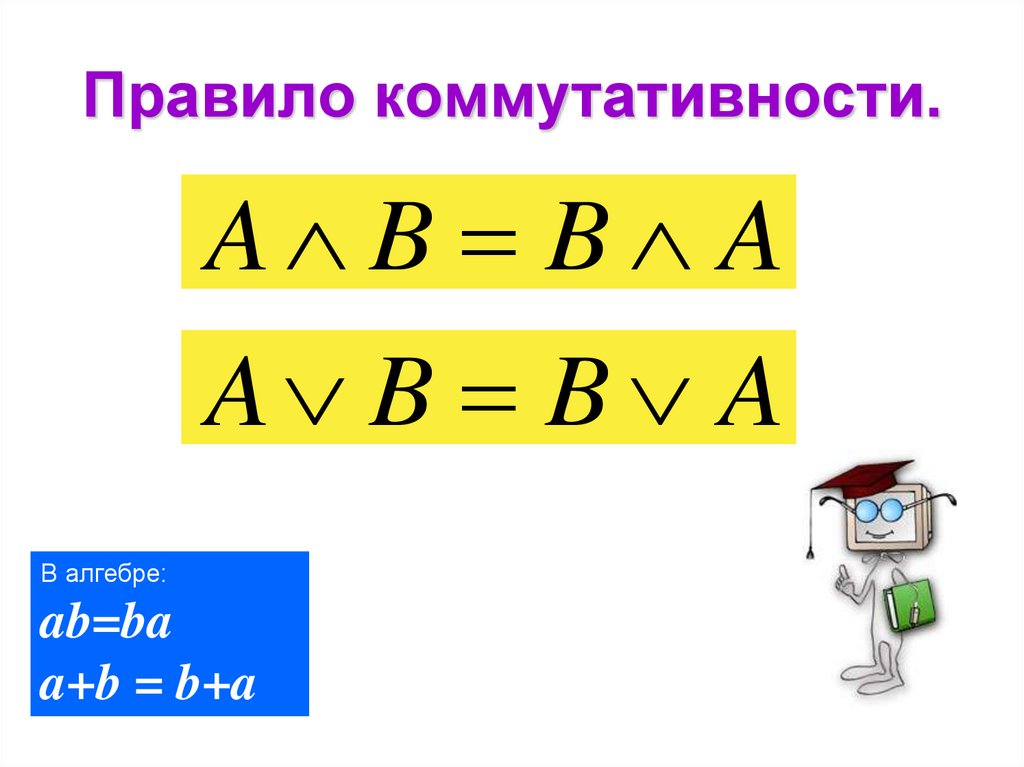 Правило коммутативности.