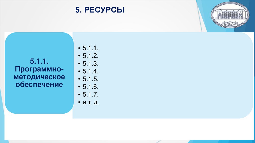 5. РЕСУРСЫ