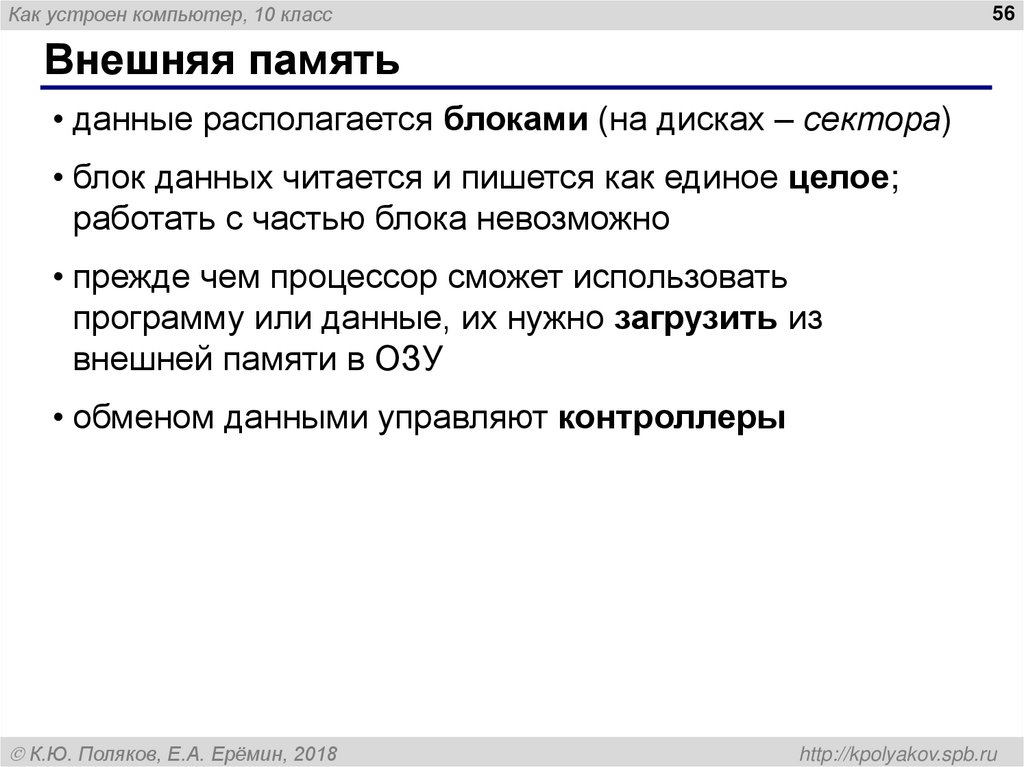 Внешняя память