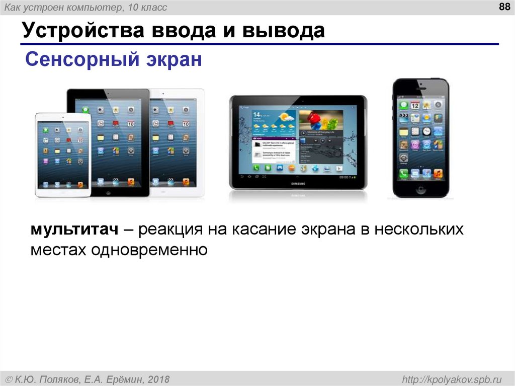 Устройства ввода и вывода