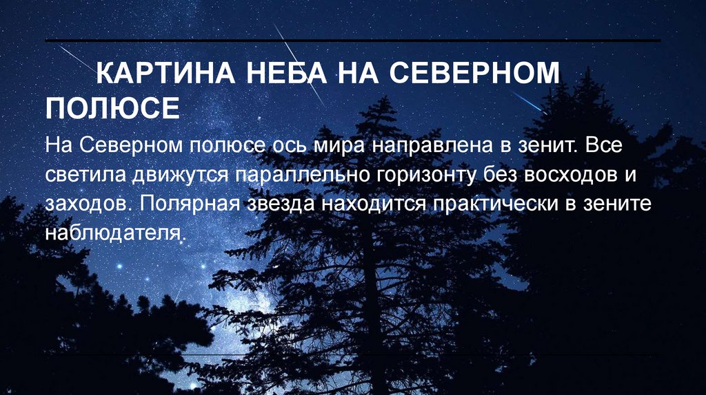 Картина неба на Северном полюсе