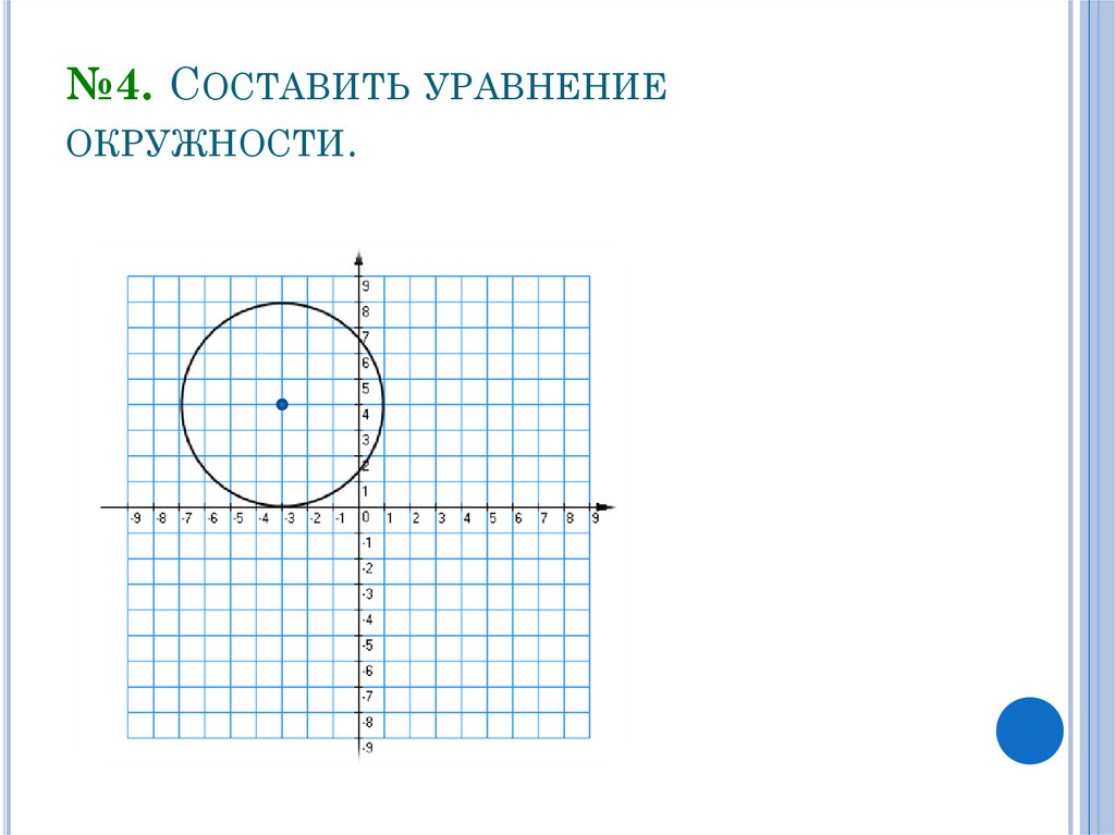№4. Составить уравнение окружности.