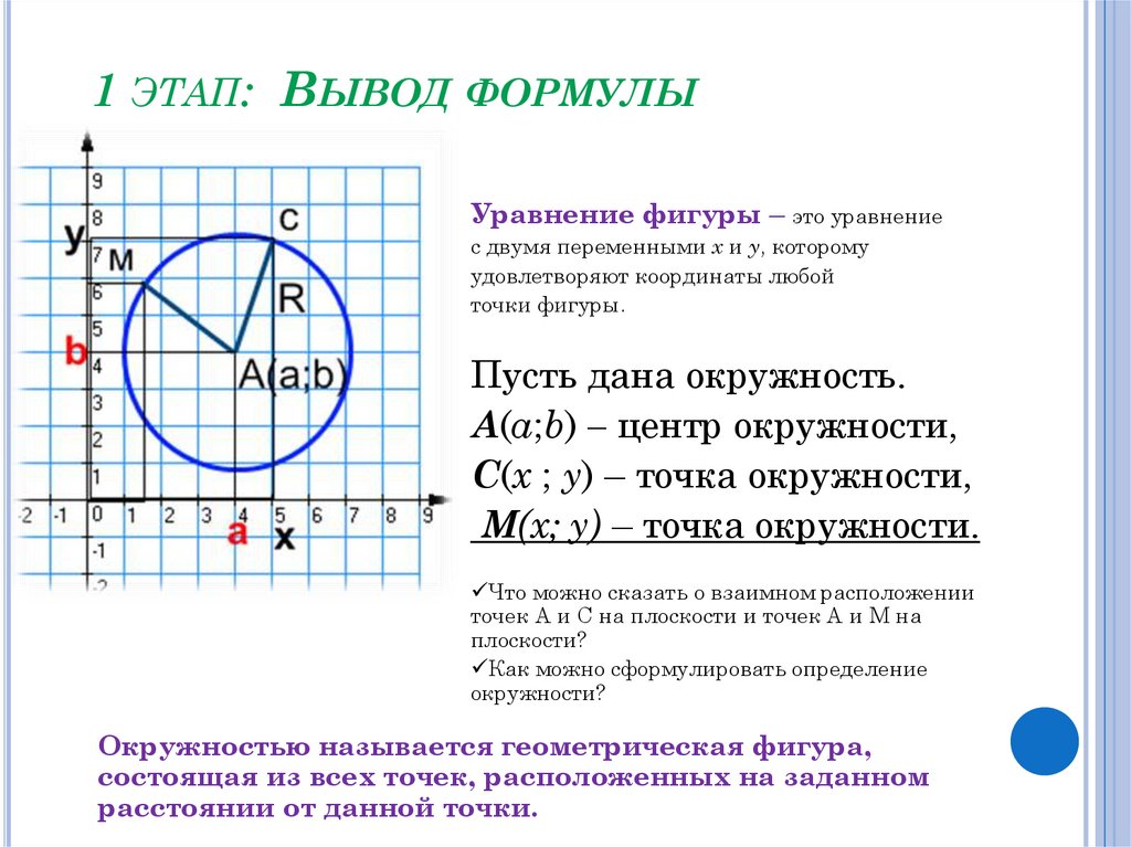 1 этап: Вывод формулы