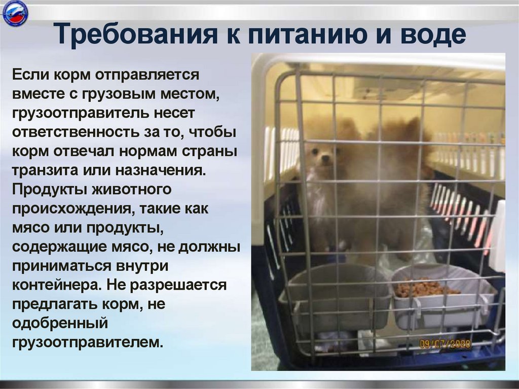 Требования к питанию и воде