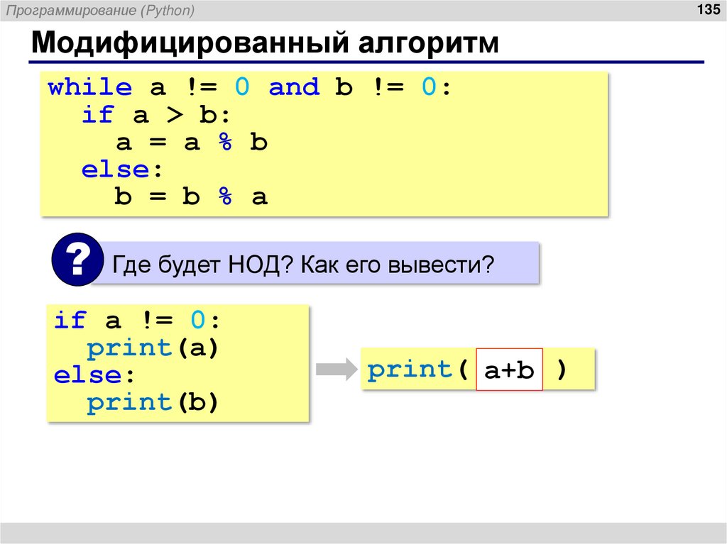 Модифицированный алгоритм