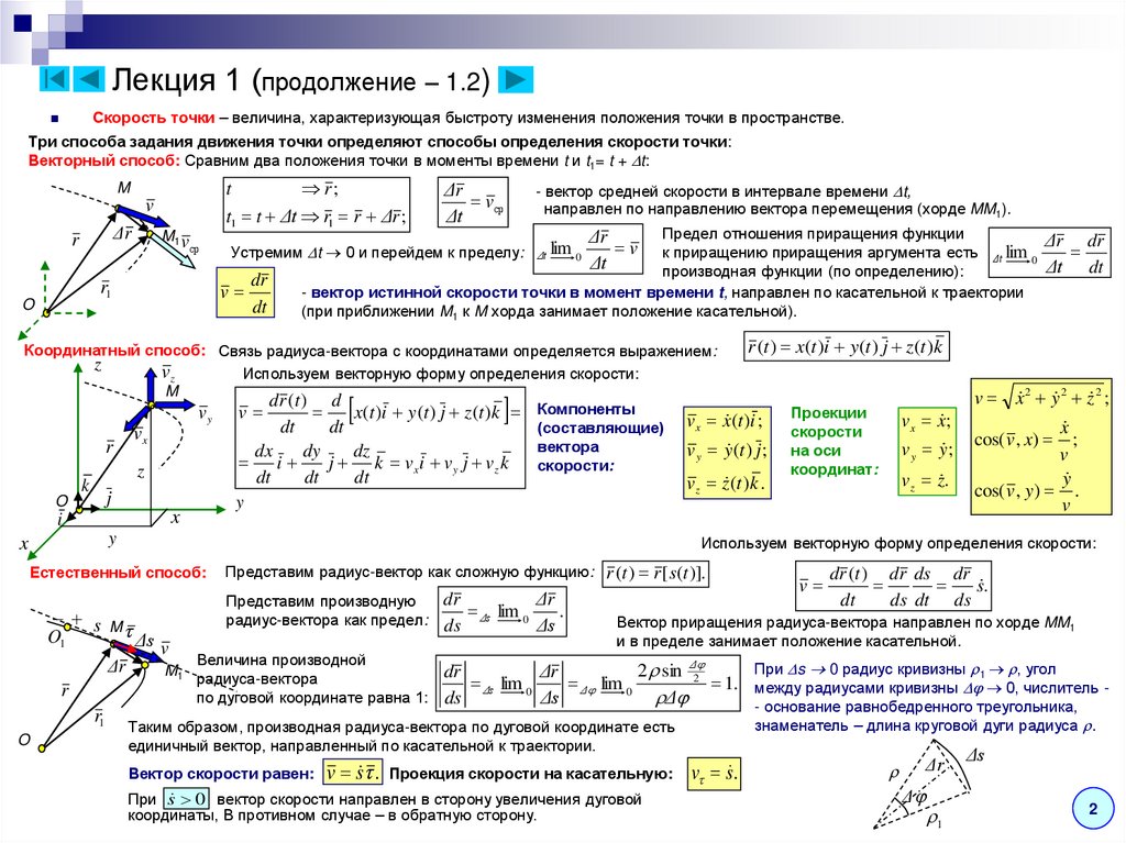 Лекция 1 (продолжение – 1.2)