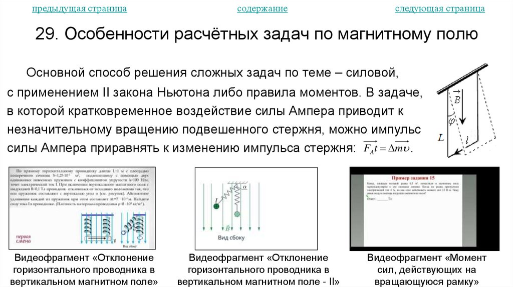 29. Особенности расчётных задач по магнитному полю