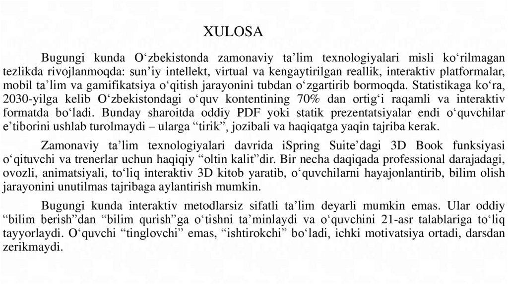XULOSA