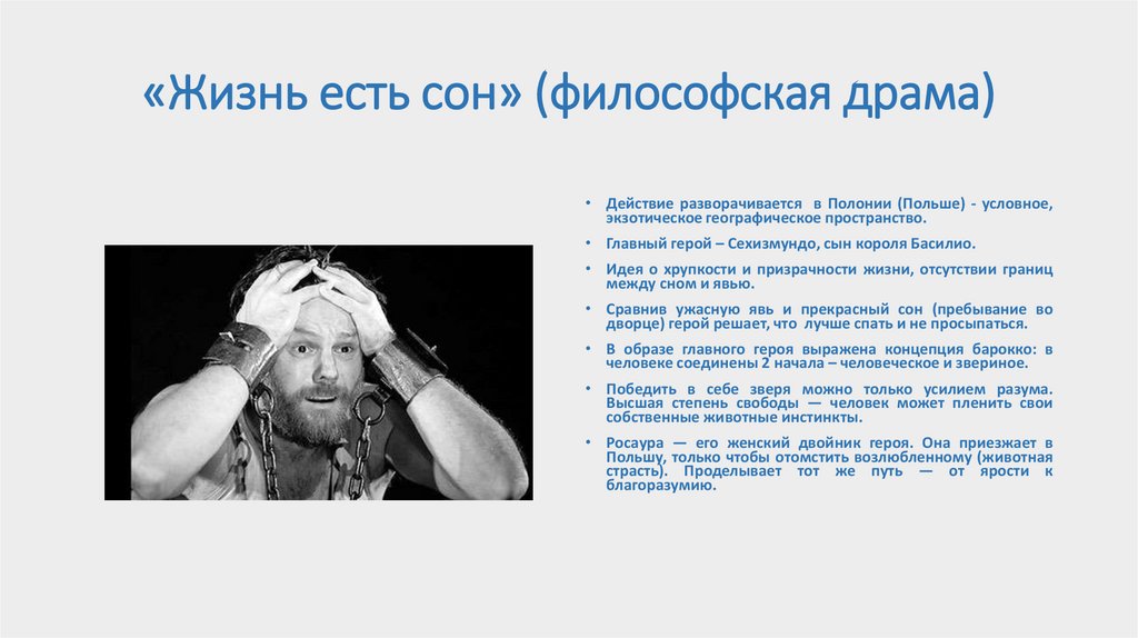 «Жизнь есть сон» (философская драма)