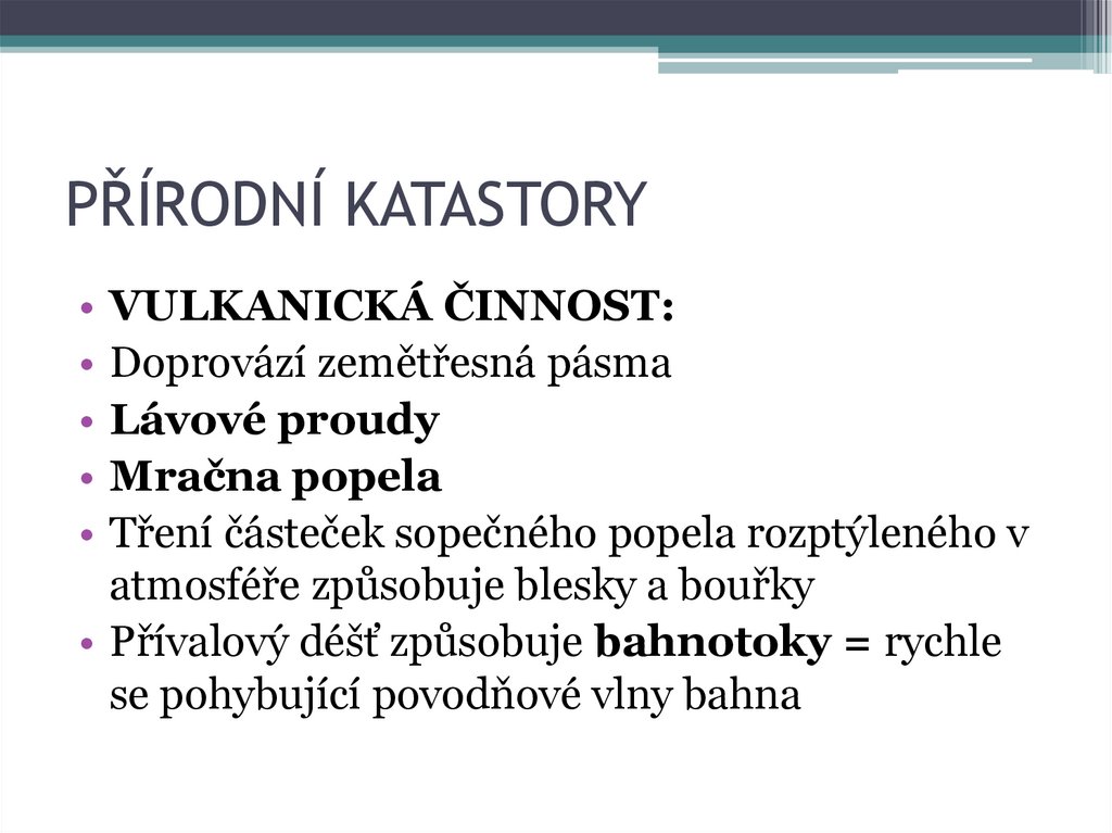 PŘÍRODNÍ KATASTORY