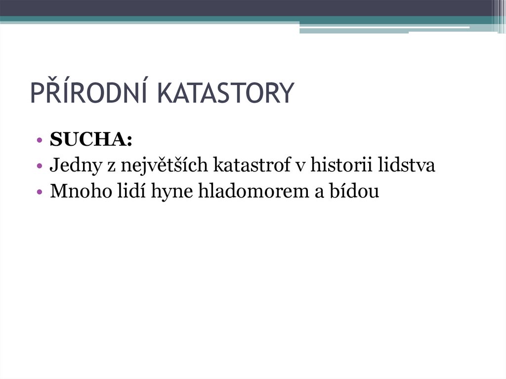 PŘÍRODNÍ KATASTORY