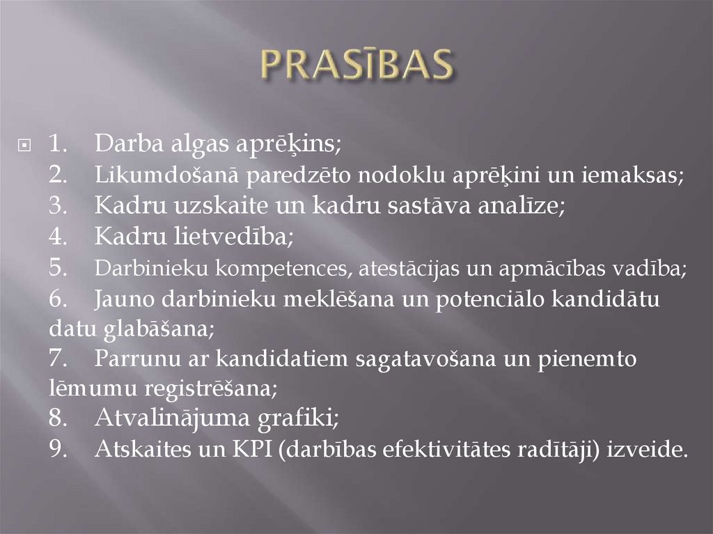 PRASĪBAS