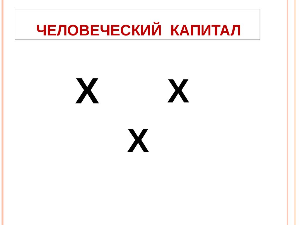 ЧЕЛОВЕЧЕСКИЙ КАПИТАЛ