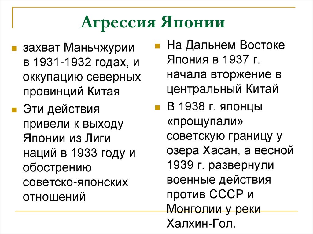 Агрессия Японии