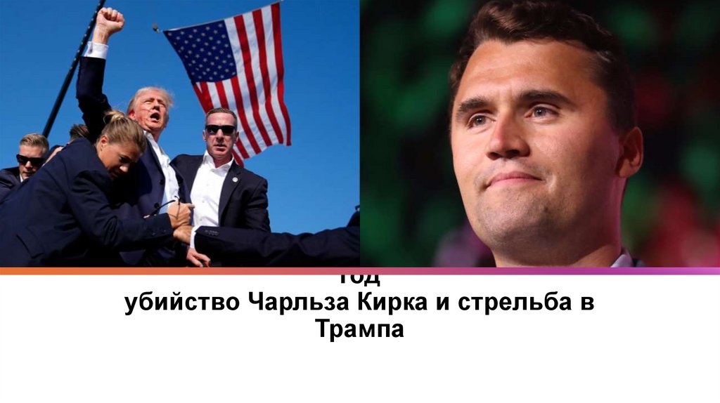 Политическое насилие в США в последний год убийство Чарльза Кирка и стрельба в Трампа