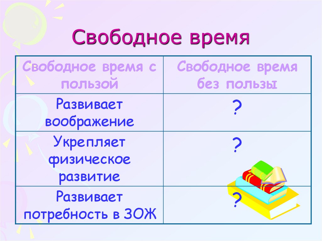 Свободное время