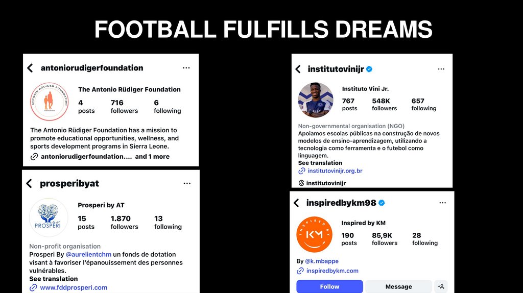 FOOTBALL FULFILLS DREAMS