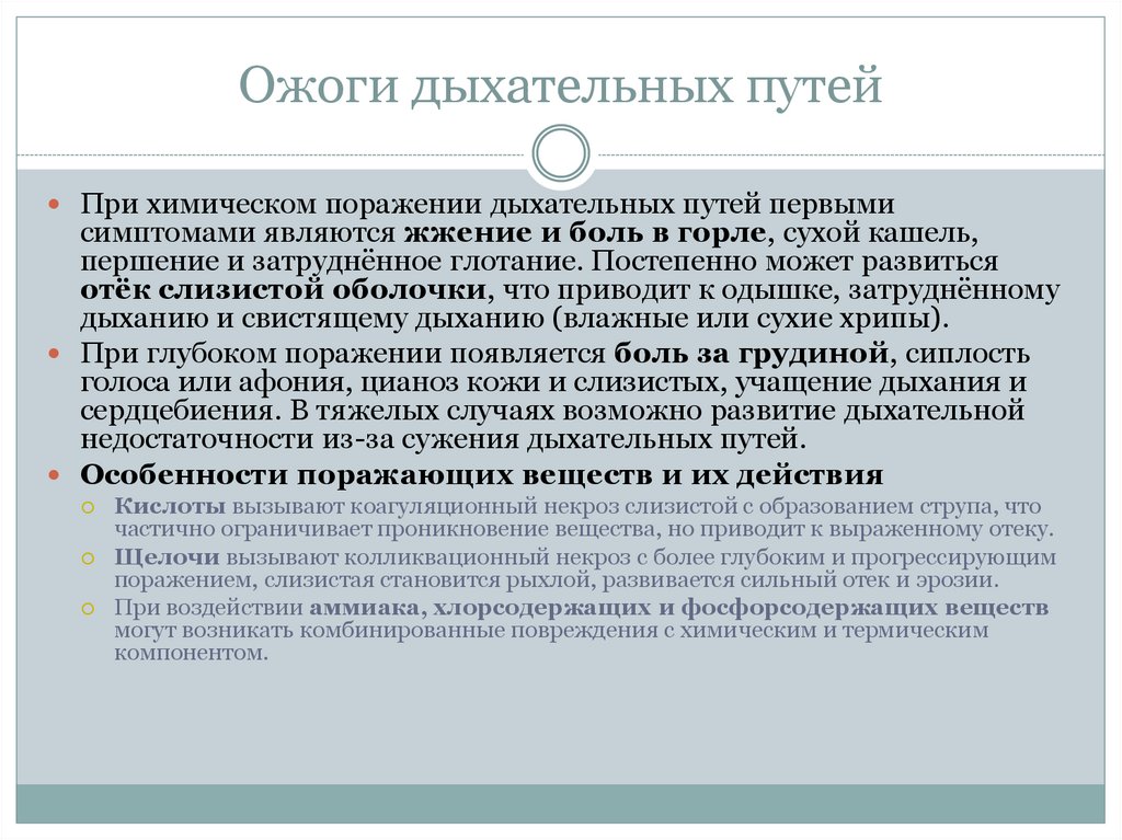 Ожоги дыхательных путей