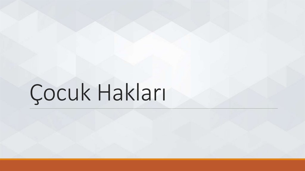 Çocuk Hakları 