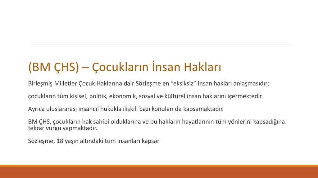 Birleşmiş Milletler Çocuk Haklarına dair Sözleşme