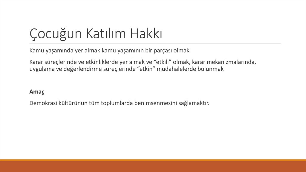 Çocuğun Katılım Hakkı