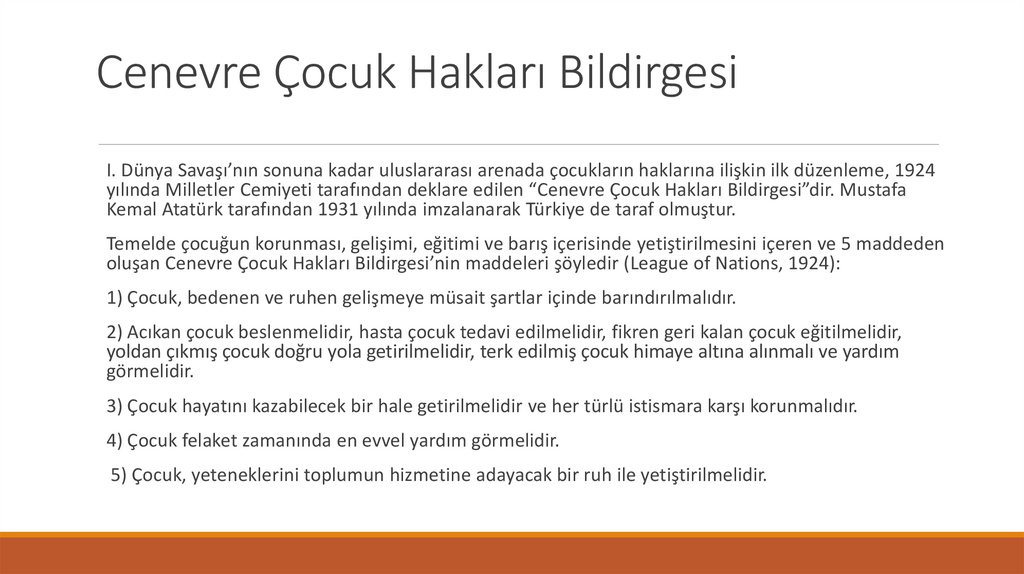 Cenevre Çocuk Hakları Bildirgesi