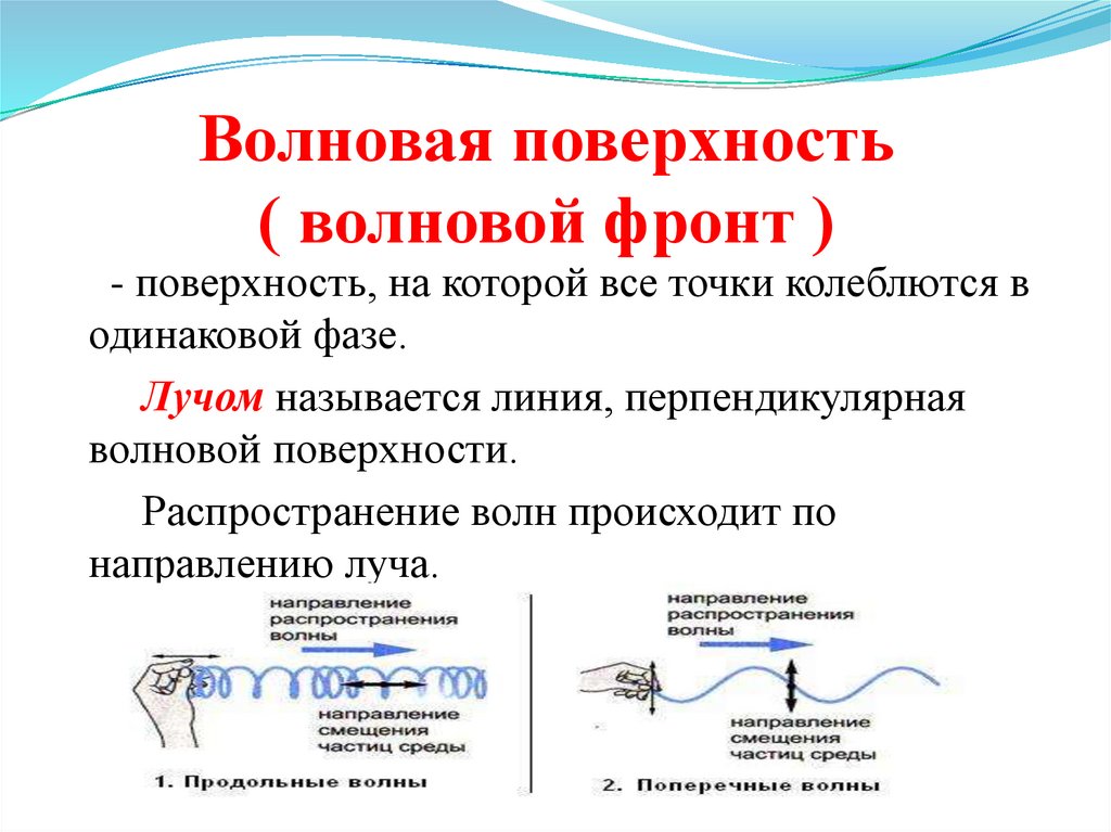 Волновая поверхность ( волновой фронт )