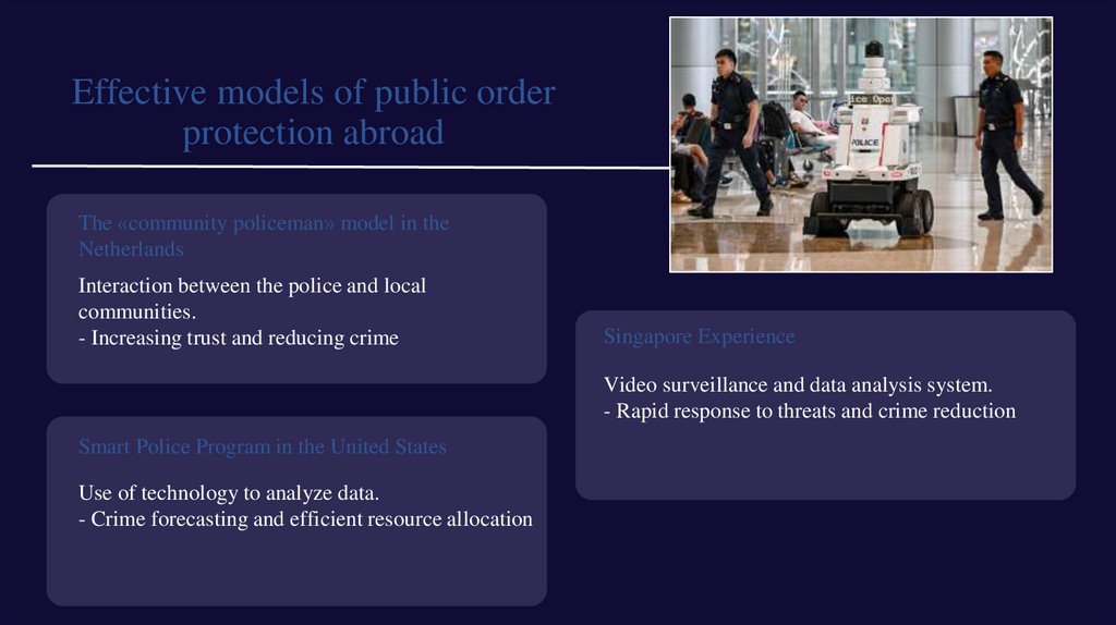 Effective models of public order protection abroad