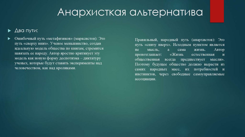 Анархисткая альтернатива